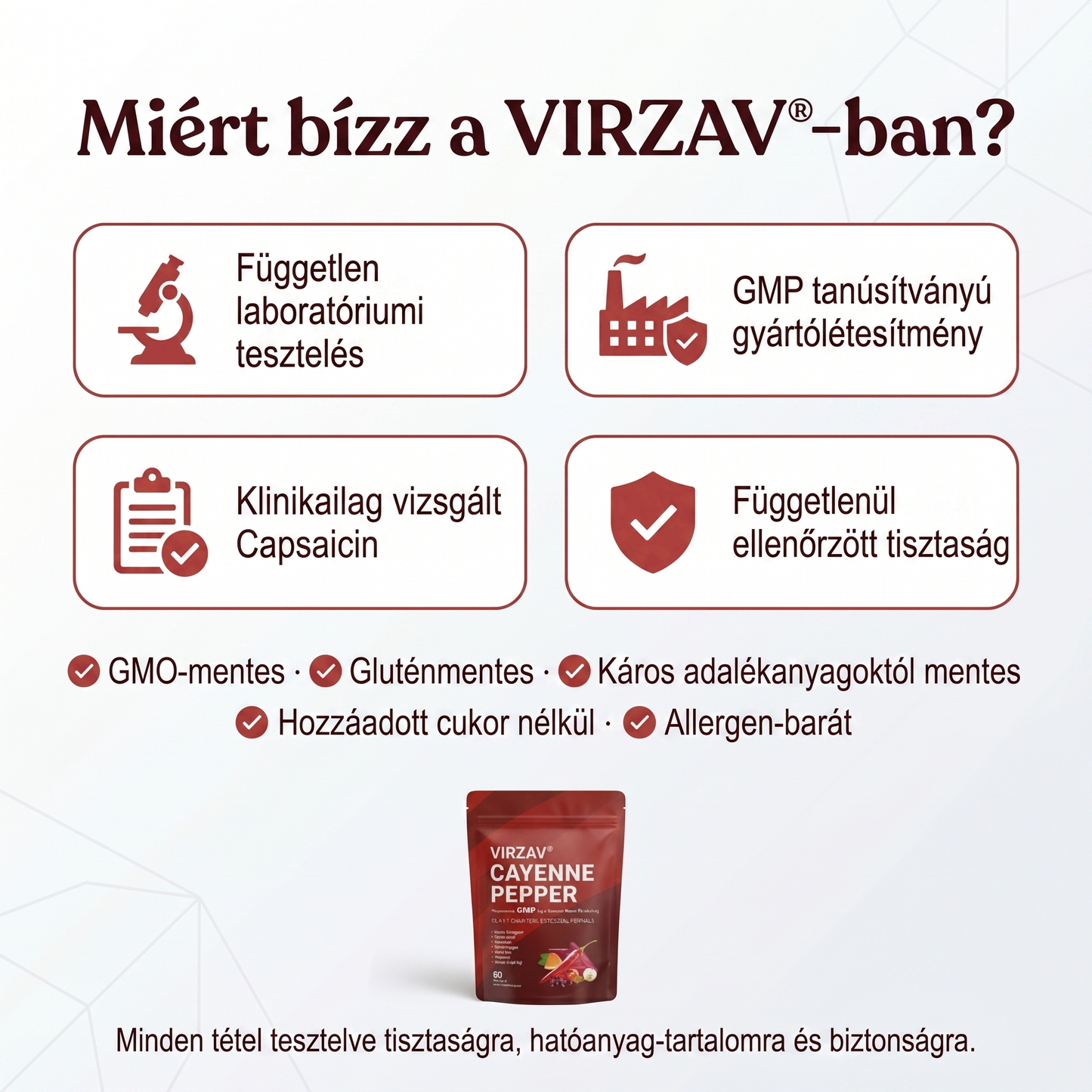 VIRZAV® Capsaicin Power – Cayenne Pepper kapszulák
